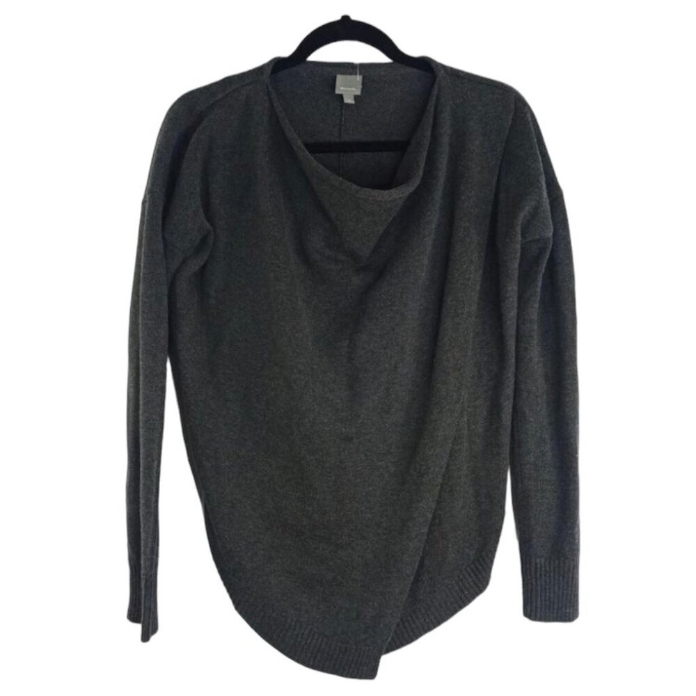 Bench Sweater Womens Small Wrap Wool Blend Long Sleeve Cowl Neck Drape Casual